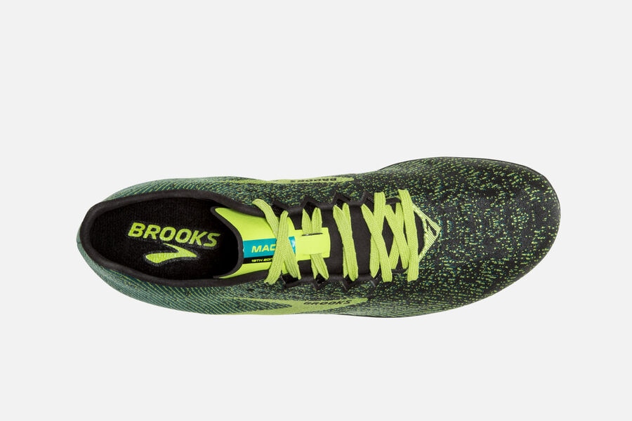 Brooks Mach 19 Spikeless Spikes Shoes Mens - Black/Green - TYUPF-3504